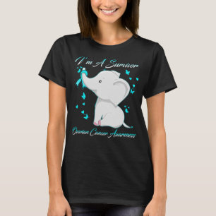 T-shirt Je suis un survivant du cancer de l’ovaire éléphan