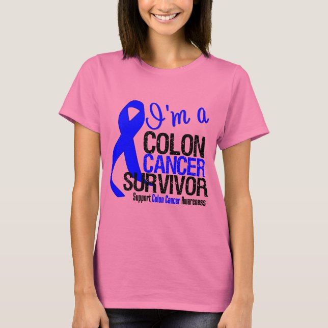 T-shirt Je suis un survivant du cancer du côlon (Devant)