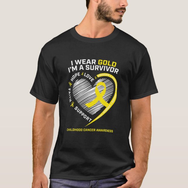 T-shirt Je suis Un Survivant Enfants Sensibilisation au ca (Devant)