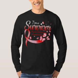 T-shirt Je suis un survivant Maladie cardiaque Le papillon