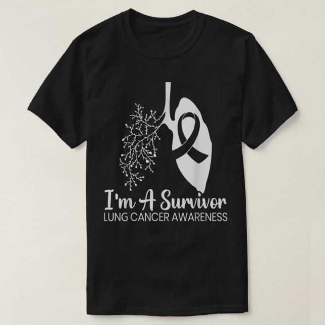 T-shirt Je suis un survivant Mois de sensibilisation au ca (Design devant)