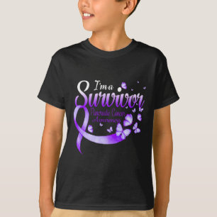T-shirt Je suis Un Survivant Pancréatique Cancer Sensibili