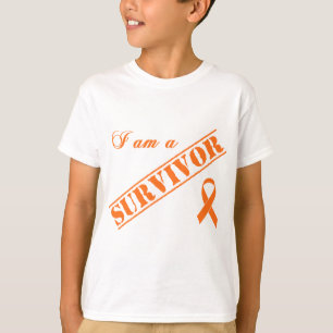T-shirt Je suis un survivant - ruban orange