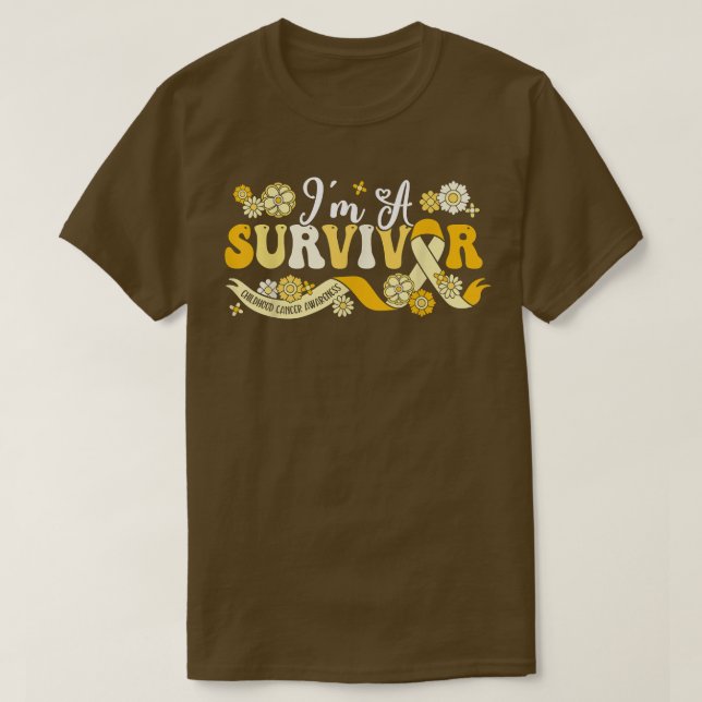 T-shirt Je suis un survivant Soutien de sensibilisation au (Design devant)