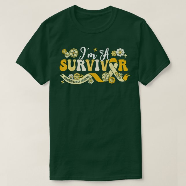 T-shirt Je suis un survivant Soutien de sensibilisation au (Design devant)
