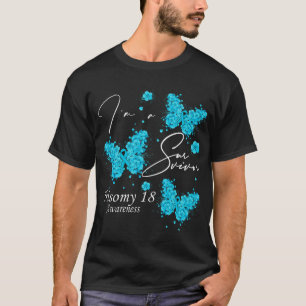 T-shirt Je suis un survivant Trisomy 18 Papillon de sensib