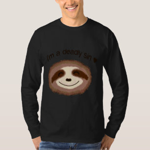T-shirt Je Suis Un Texte Foncé De La Fente De Péché Mortel