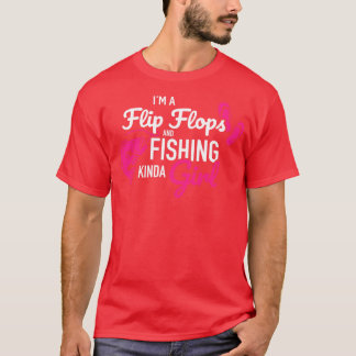 T-shirt Je suis un tongs et une petite fille de pêche