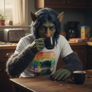 T-shirt Je suis un troll avant mon café du matin