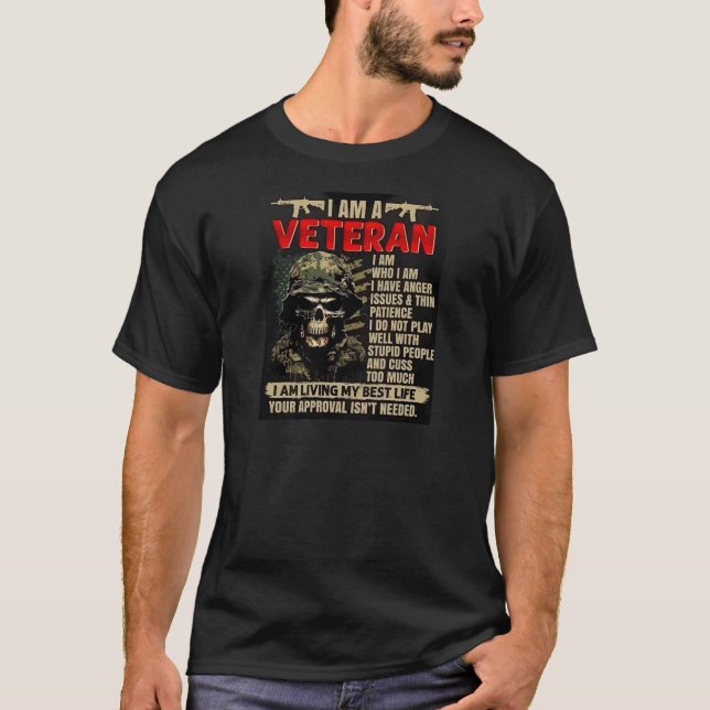 T-SHIRT JE SUIS UN VÉTÉRAN (Devant)