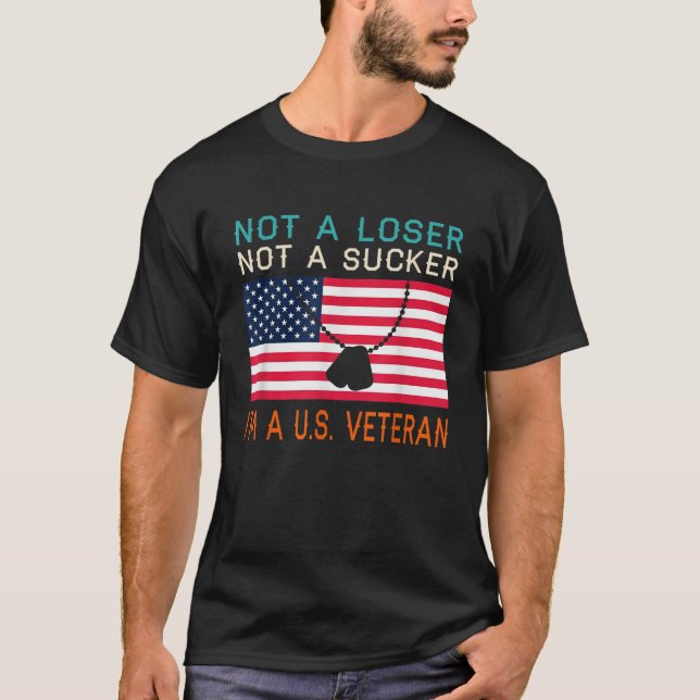 T-shirt Je suis un vétéran américain Biden 2020 AN (Devant)