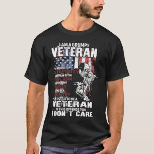 T-shirt Je Suis Un Vétéran Grave Fier D'Être Un Père Ancie