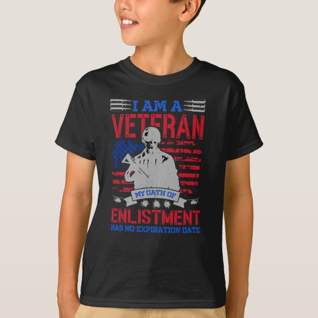 T-shirt Je Suis Un Vétéran - Le cadeau parfait Héros USA (Devant)