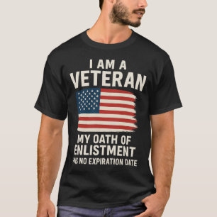 T-shirt Je Suis Un Vétéran Mon Serment Ne Fait Jamais Expi