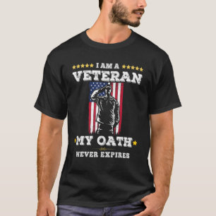 T-shirt Je suis un vétéran Mon serment n'expire jamais