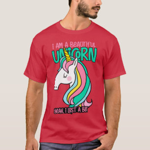 T-shirt Je suis une belle licorne Ouais J'ai perdu un pari