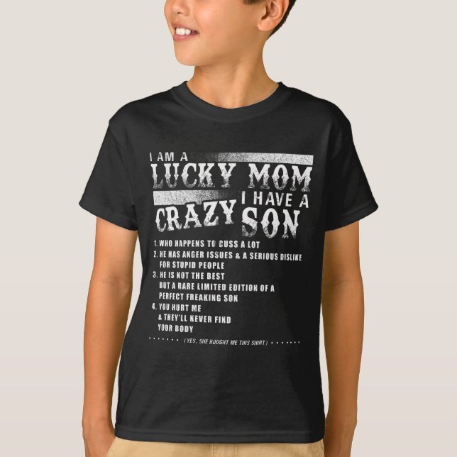 T-shirt Je Suis Une Chanceuse Maman J'Ai Une Idée De Cadea (Devant)
