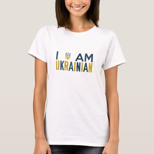 T-shirt Je suis une chemise ukrainienne (Devant)