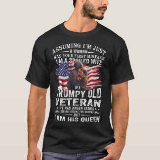 T-shirt Je Suis Une Femme Gachée D'Un Vieux Husban De Vété