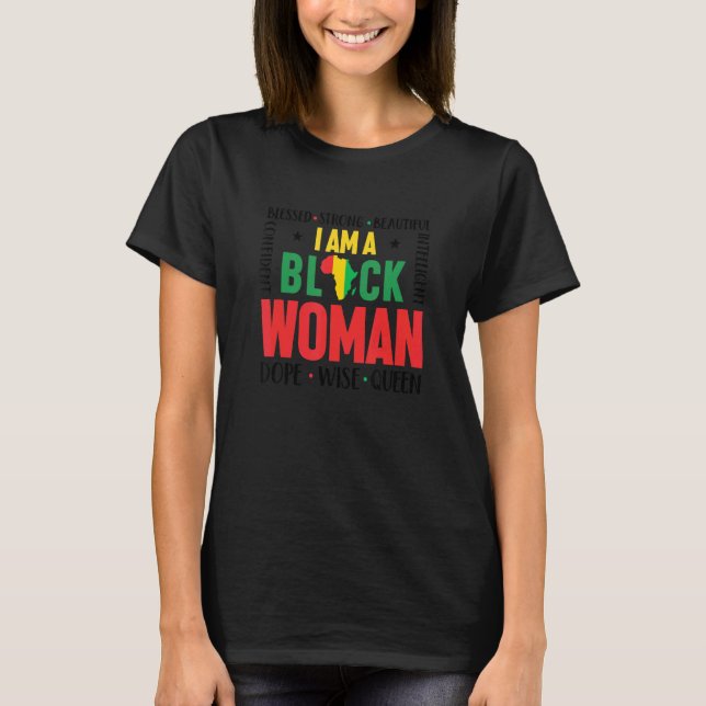 T-shirt Je Suis Une Femme Noire Af (Devant)