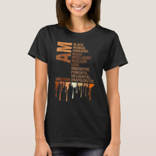 T-shirt Je Suis Une Femme Noire Éduquée Melanin Histoire N