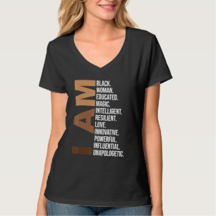 T-shirt Je Suis Une Femme Noire Éduquée Melanin Histoire N
