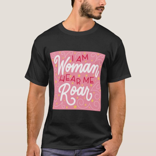 T-shirt \Je Suis Une Femme Qui M'Entend Rocher (Devant)