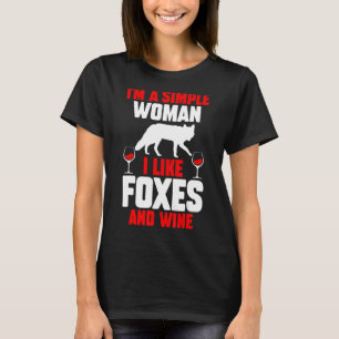 T-shirt Je Suis Une Femme Simple, J'Aime Les Renards Et Le