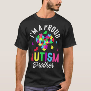 T-shirt Je suis une fière autisme Frère Famille qui corres