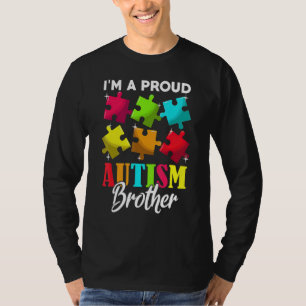 T-shirt Je suis une fière autisme Frère Hommes garçons Coe