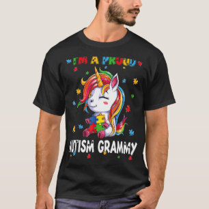 T-shirt Je suis une fière autisme Grammy Puzzle de sensibi