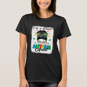 T-shirt Je suis une fière autisme Tante Amour Coeur Autism