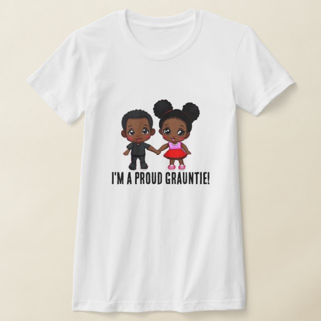 T-shirt "Je suis une fière Grauntie !" avec de mignons jeu (Poser)