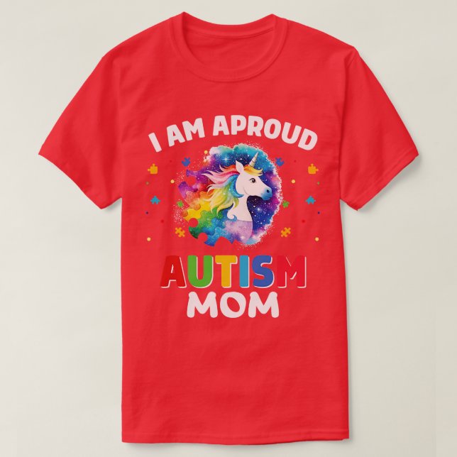 T-shirt je suis une fière mère autiste (Design devant)