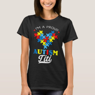 T-shirt Je suis une fière tata autisme Sensibilisation à l