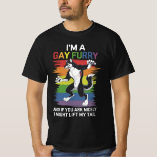 T-shirt Je suis une fierté LGBTQ arc-en-ciel gay furry ren