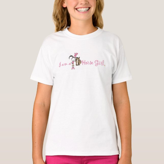 T-Shirt Je suis une fille de cheval (Devant)