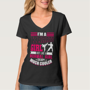 T-shirt Je suis une fille de karaté comme une fille mais G