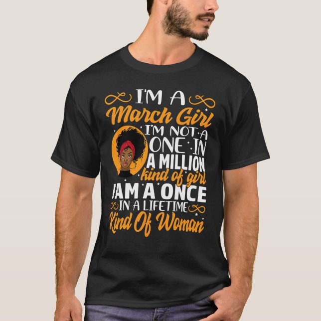 T-shirt Je suis une fille de mars Je ne suis pas une sur u (Devant)