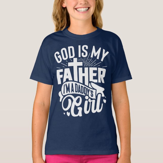 T-SHIRT JE SUIS UNE FILLE DE PAPA (04) (Devant)