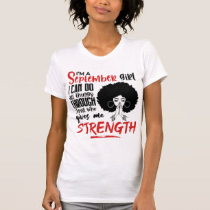 T-shirt Je Suis Une Fille De Septembre Qui Priait Une Femm
