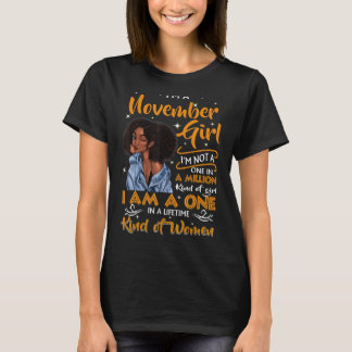 T-shirt Je suis Une Fille Noire de Novembre Fête d'anniver