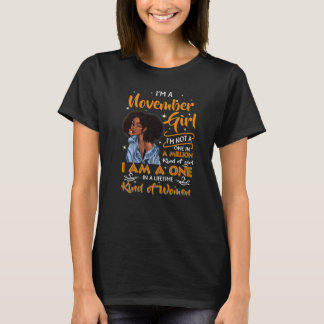 T-shirt Je suis Une Fille Noire de Novembre Fête d'anniver
