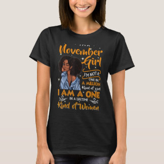 T-shirt Je suis Une Fille Noire Novembre Femmes Nouvel Ann