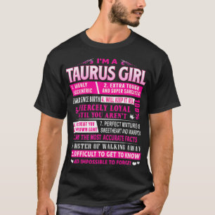 T-shirt Je suis une fille Taurus Taurus Anniversaire