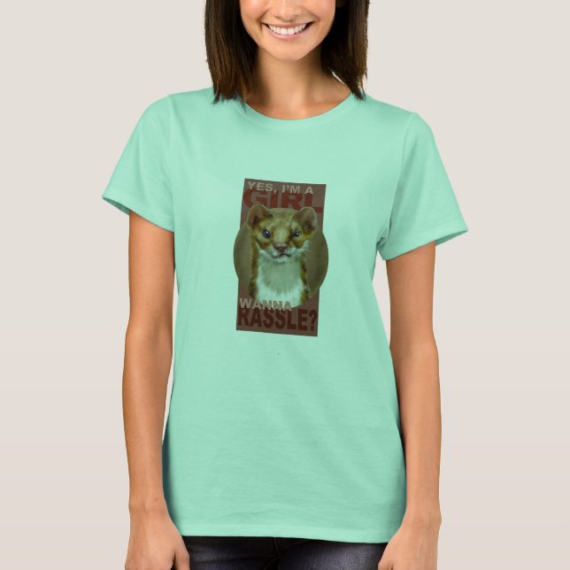 T-shirt Je suis une fille ! Tu veux rassasier ? (Devant)