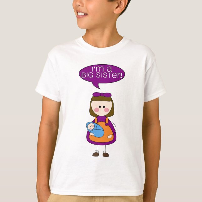 T-shirt je suis une grande soeur ! (garçon) (Devant)