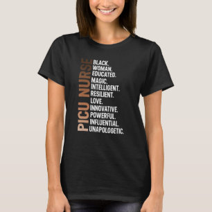 T-shirt Je Suis Une Infirmière Picu Noir Afro Femme Histoi