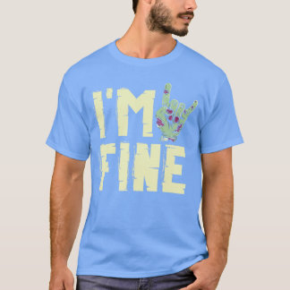 T-shirt Je suis une main de zombie fine Zombies Horreurric