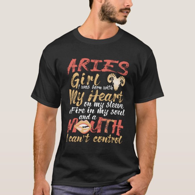 T-shirt Je Suis Une Marche De Zodiac D'Aries Avril (Devant)